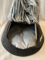 Huisdiermand Antraciet Tipi mand tent Vilt + Bont Huisdier 70cm hond kat mand huisdier