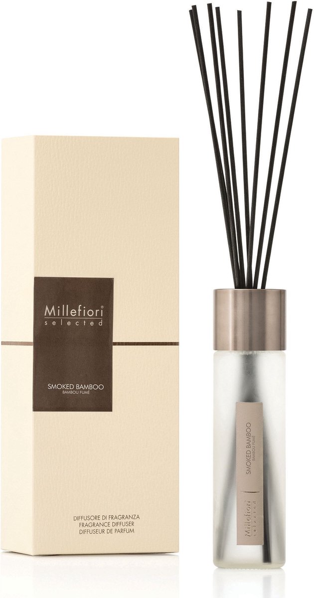 Millefiori Milano Selected Geurstokjes 350 ml Smoked Bamboo