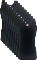 9 stuks SQOTTON onderhemd - 100% katoen - Zwart - Maat L