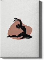 Walljar - Yoga Stamp - Muurdecoratie - Canvas schilderij