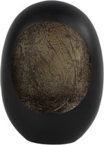 Bol.com Non-branded Waxinelichthouder Eggy 17 X 23 Cm Staal Zwart/brons aanbieding