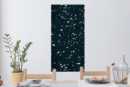 Stickers muraux - Film autocollant - Points - Zwart - Wit - 40x80 cm - Film adhésif - Stickers muraux Chambre d'enfant - Papier peint autocollant