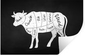 Stickers Stickers muraux - Vache - Cuisine - Viande - 30x20 cm - Feuille adhésive - Cadeau pour femme