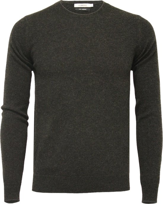 Hommard Pure Cashmere Crew Neck Sweater, Charcoal, X-Large, Pull, Unisex, Cashmere, Pullover, Round Neck