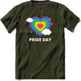 Pride Day | Pride T-Shirt | Grappig LHBTIQ+ / LGBTQ / Gay / Homo / Lesbi Cadeau Shirt | Dames - Heren - Unisex | Tshirt Kleding Kado | - Leger Groen - XL