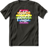 LGBT Power | Pride T-Shirt | Grappig LHBTIQ+ / LGBTQ / Gay / Homo / Lesbi Cadeau Shirt | Dames - Heren - Unisex | Tshirt Kleding Kado | - Donker Grijs - L