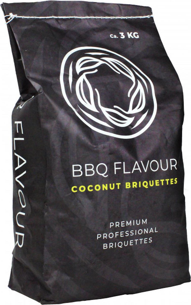 Yakiniku - BBQ Flavour Accessoire Briquettes Houtskool Coconut 3 kg - Hout - Zwart -