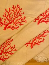 Handdoeken - Badhanddoeken - Beach Towel - Strandlaken - Zwembad- Rode Koraal - %100 Katoen - 170cm x 100cm