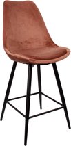 Lucy’s Living Luxe Barkruk LEAVE ME Koper – 104 x 54,5 x 47 cm - Barkrukken - Barstoel Kruk - Barstoelen met rugleuning – Keukenstoel – stoelen - meubels