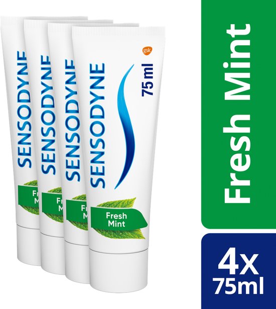 Sensodyne Freshmint tandpasta voor gevoelige tanden - voordeelverpakking - 4x75ml