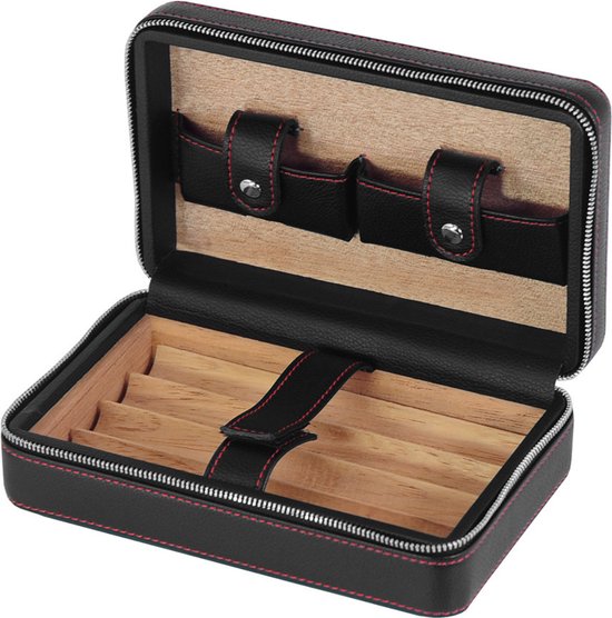 Reis Humidor Travel Humidor Sigarentas Sigaren Bewaartas zwart