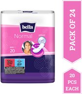 Bella Maandverband Normaal (20 stuks Per Pak) 24 Pak, softiplait, ademend, Voordeelverpakking- 480 stucks