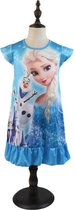 Frozen en Olaf jurk - blauw - 3/4 jaar