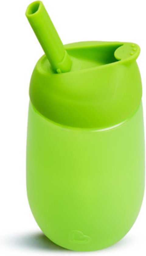 Munchkin Simple Clean Rietjesbeker - Eenvoudig te reinigen - Antilek - Vaatwasser bestendig - Vanaf 12 maanden - Kleur Groen