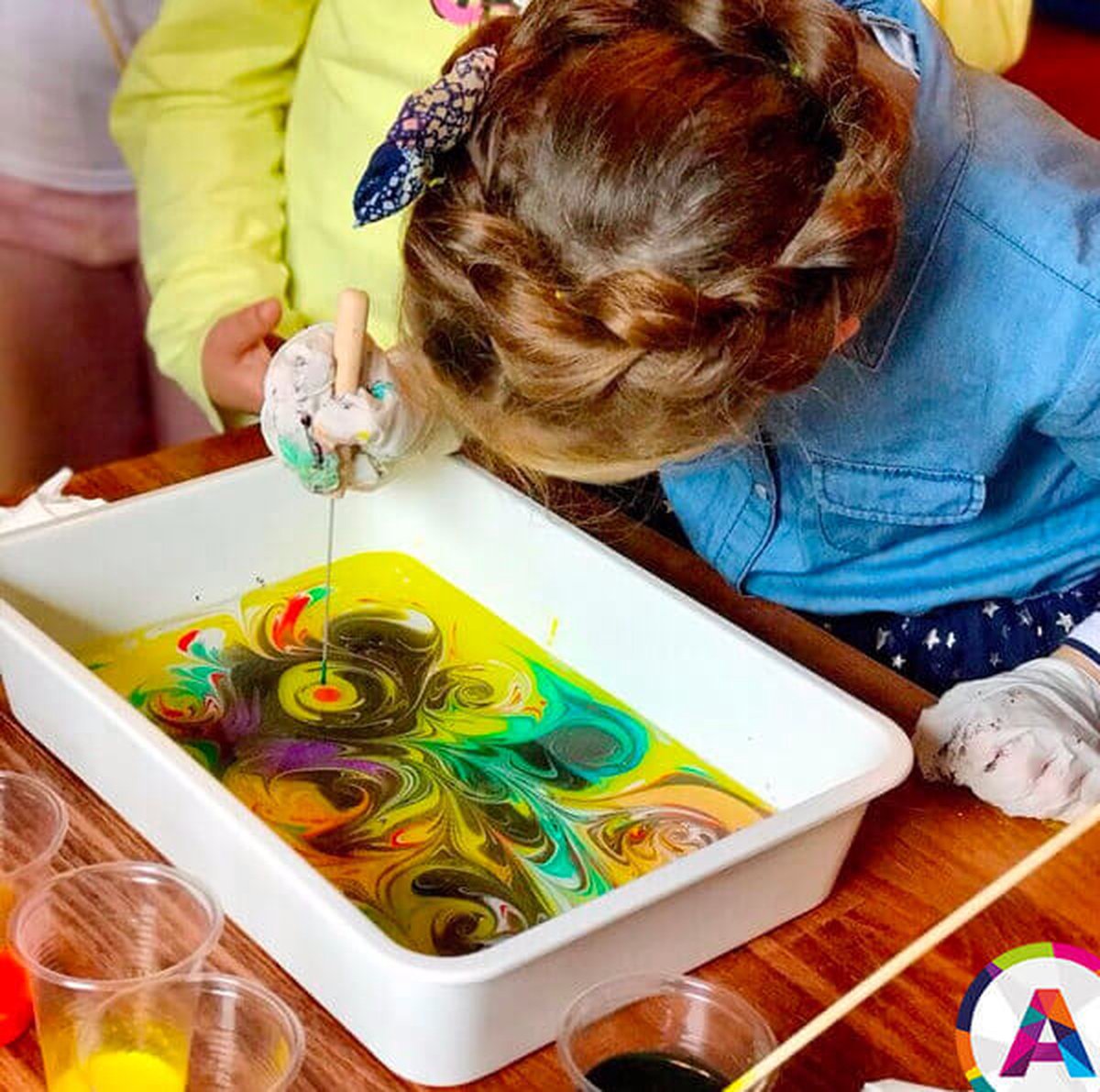 Kumtoys® Marbling set - Montessori speelgoed - Speelgoed meisjes en jongens - Knutselen meisjes en jongens - Spellen - Spelletjes voor kinderen - Kinderspeelgoed — afbeelding 12