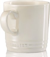 Le Creuset 4 aardewerken mokken Metallic Creme 0,35l