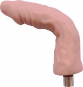 Dildo Buigbaar 3XLR voor Auxfun Basic Seksmachine Beige 18 cm