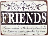 2D Metalen wandbord "Friends" 33x25cm