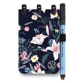 Greenstory GreenBook Pocket - mix Lijn & Blanco - Loving Lilies - A7 - Whiteboard Notebook