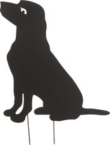 J-Line Decoratie Tuin Hond Ijzer Zwart - 3 stuks