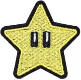 Star strijk embleem - Mario patch - patches - stof en strijk applicatie - Mario & Luigi