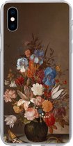 Geschikt voor iPhone Xs hoesje - Stilleven met bloemen - Kunst - Oude meesters - Siliconen Telefoonhoesje
