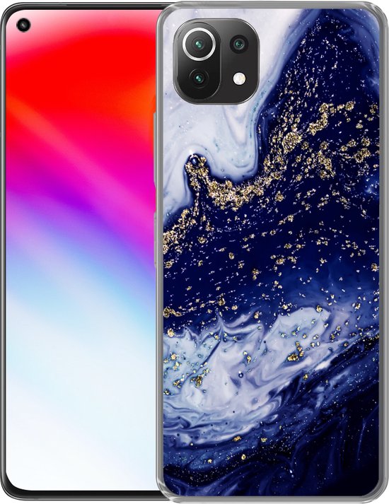 Coque Xiaomi 11T - Marbre - Or - Pierres Naturelles - Coque en Siliconen