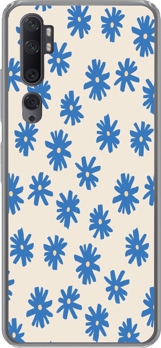 Telefoonhoesje Geschikt voor Xiaomi Mi Note 10 hoesje - Bloem - Patroon - Minimalisme - Siliconen Telefoonhoesje Telefoonhoesje