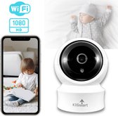 KIGstart - Wifi Camera - Babyfoon met Camera en App -  1080P - Nachtzicht - Geluid & Bewegingsdetectie - Terugspreekfunctie - Inclusief SD kaart- Wit