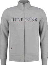 Tommy Hilfiger Hilfiger Logo Zip Through Truien & Vesten - Lichtgrijs
