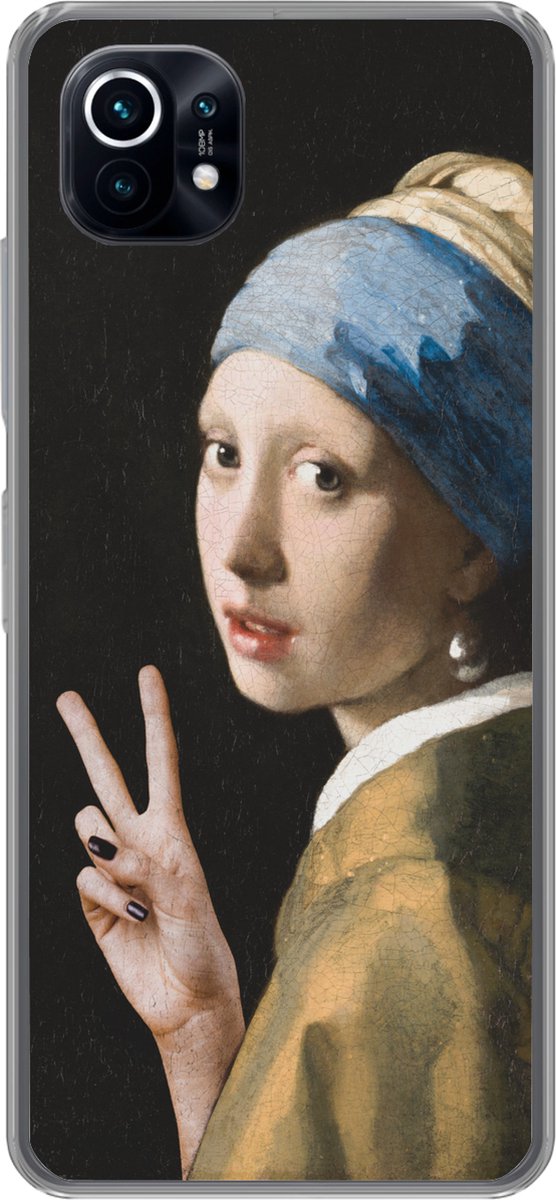 Telefoonhoesje Geschikt voor Xiaomi Mi 11 hoesje - Schilderij - Vermeer - Oude meesters - Siliconen Telefoonhoesje Telefoonhoesje