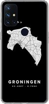 Geschikt voor OnePlus Nord N10 5G hoesje - Groningen - Nederland - Zwart - Siliconen Telefoonhoesje