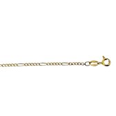 Gouden Figaro Ketting 1.7 mm 46 cm 18 karaats