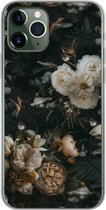 Geschikt voor iPhone 11 Pro hoesje - Bloemen - Patronen - Vogel - Siliconen Telefoonhoesje
