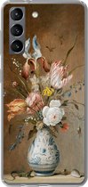 Geschikt voor Samsung Galaxy S21 hoesje - Bloemstilleven - Oude meesters - Schilderij - Siliconen Telefoonhoesje