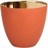 &Klevering - Waxinelichthouder gold terracotta small - Waxinelichthouders