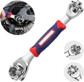 Dopsleutel Verstelbaar - Universeel - Dopsleutelset - Gereedschap - Set - Ratelsleutel - Dopsleutels - Doppenset - Ratelset - Rood