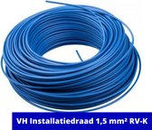 RV-K Installatiedraad 1,5 mm² - blauw - dubbele mantel - 100 meter