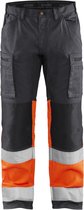 Blaklader Werkbroek met stretch High Vis 1551-1811 - Medium Grijs/ High Vis Oranje - C54