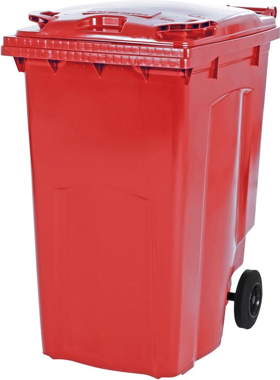 2 Wiel Grote Afvalcontainer Model MGB 340 RO - ROOD - Saro 174-2320 | bol