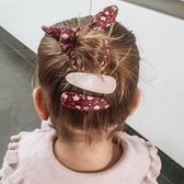 Haarspeldjes met stof - vintage velvet | Paars | Meisje