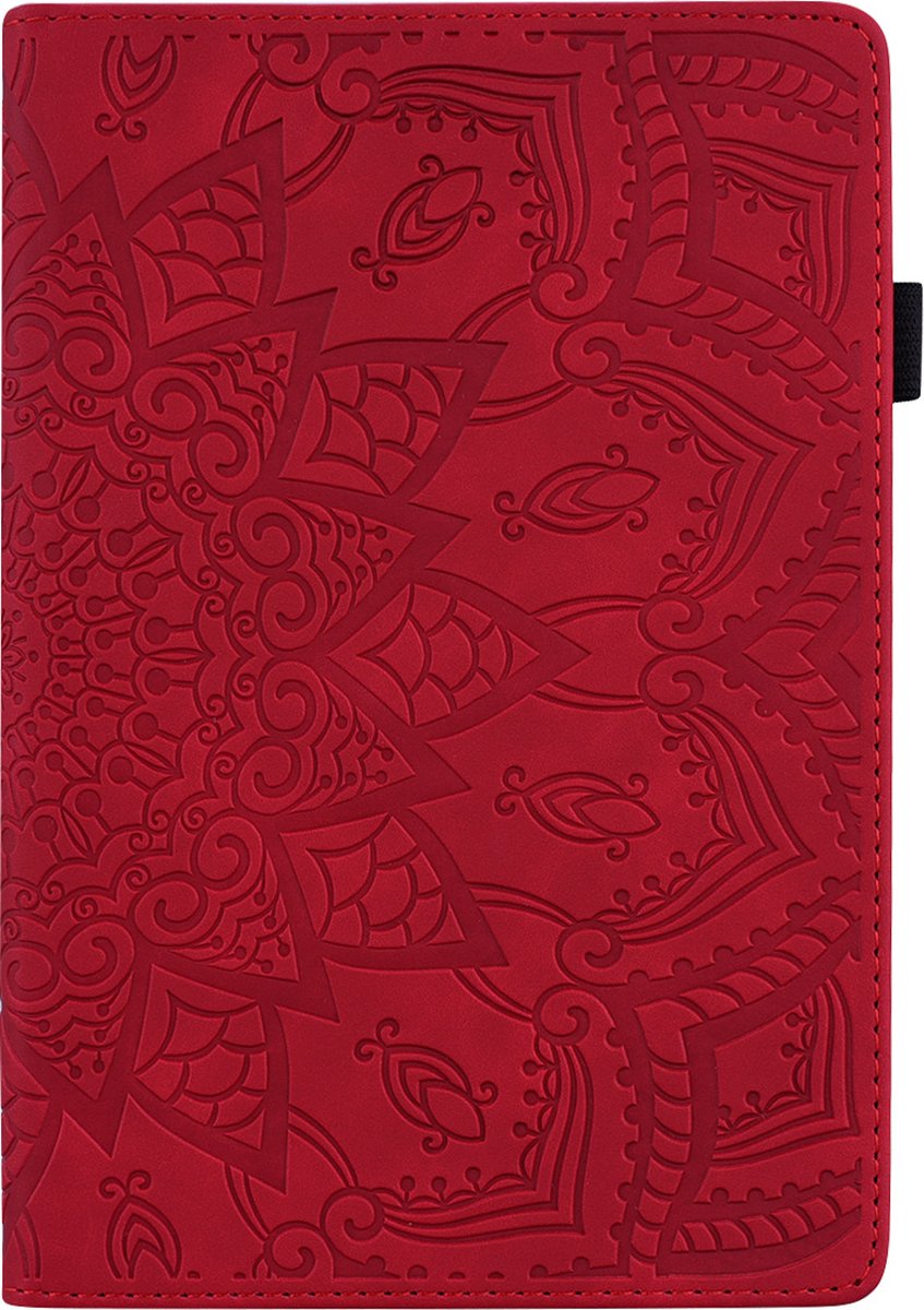 Apple iPad Pro 11 (2021) Hoes | Lederen iPad Book Case | Mandala Patroon | Rood