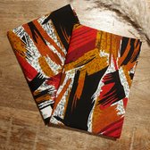 Servetten met Afrikaanse print set van 4 - Servetten van Afrikaanse stof - Katoenen servetten