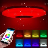 Plafondlamp met speaker - Smart Plafondlamp - Ø 30cm - 16 miljoen kleuren - Plafondlamp Woonkamer - Bluetooth - Slimme Plafondlamp - Dimbaar