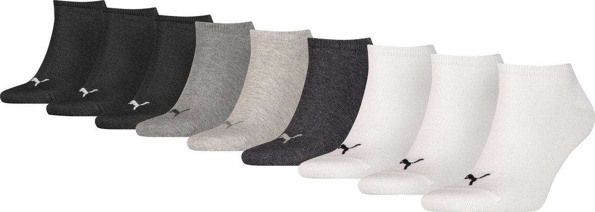 en 9-paar Sneaker Sokken – Katoen – Invisible – Voordeelverpakking Enkelsokken Voor Dames En Heren – 38