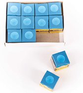 Cue Krijt | Biljartaccessiores | Krijt | Blauw | 12 Stuks