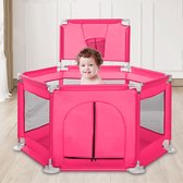 Grondbox - Baby Speelbox - Playpen - Kruipbox - Peuter en kind afscherming - Zeshoek - Fuchsia roze