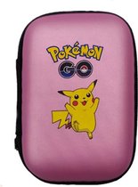 Pokemon Go kaarthouder roze - Hard case kaarthouder - capaciteit 50 stuks - Pikachu - pokemonkaarten - exclusief vulling