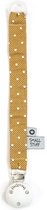 Smallstuff Fopspeenketting-speenkoord-baby-geel- mosterd met stippen-22 cm