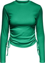 ONLY ONLAMY L/S RUCHING TOP JRS Dames T-shirt - Maat L